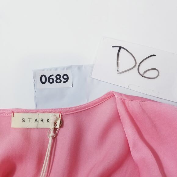 StarkX Pink Satin Geranium Maya Maxi Dress Empire Waist with Pockets - Picture 11 of 11